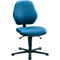 Siège de laboratoire Basic, similicuir, Stamskin Top bleu