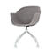 Siège de réunion GANT mobile, L 620 x P 575 x H 850 mm, pivotant sur 360°, roulettes, rembourrée, polypropylène et acier laqué, gris/blanc, jeu de 2