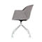 Siège de réunion GANT mobile, L 620 x P 575 x H 850 mm, pivotant sur 360°, roulettes, rembourrée, polypropylène et acier laqué, gris/blanc, jeu de 2
