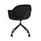 Siège de réunion GANT mobile, L 620 x P 575 x H 850 mm, pivotant sur 360°, roulettes, rembourrées, polypropylène et acier laqué, antistatique/noire , jeu de 2