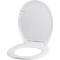 Siège de WC 'Relax', L 445 x l. 375 mm, charnières en métal, blanc