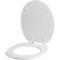 Siège de WC 'Relax', L 445 x l. 375 mm, charnières en plastique, blanc