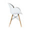 Siège Paperflow Kiwood, en bois massif, entretoises en métal, coque d'assise en PP ergonomique, blanc, lot de 2