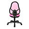 Siège piv de bureau tant pour enfants Open Art Junior, sans accoudoirs, assise galbée, dossier en filet, rose/noir