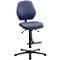 Siège pivotant pour laboratoire LEANOS 9131, similicuir, bleu