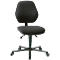 Siège pivotant pour laboratoire LEANOS 9133, rembourrage tissu, noir moucheté Duotec