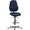 Siège pivotant pour laboratoire LEANOS 9136, similicuir, bleu