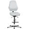 Siège pivotant pour laboratoire LEANOS 9136, similicuir, gris