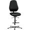 Siège pivotant pour laboratoire LEANOS 9136, similicuir, noir