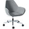 Siège visiteur KONSIT, piètement en croix, tissu gris clair