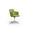 Siège visiteur OPERA, avec accoudoirs, l. 720 x P 720 x H 800 mm, tissu, vert