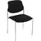 Siège visiteur Styl, L 450 x P 460 x H 470 mm, piètement alu argenté, noir