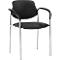 Siège visiteur Styl, piètement chromé, aspect cuir, noir