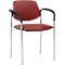 Siège visiteur Styl, piètement chromé, aspect cuir, rouge chili