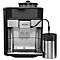 Silber-schwarze Kaffeemaschine von Siemens. Ein Wassertank ist abgebildet. Die Maschine hat ein Touchscreen und das Logo 'Siemens' ist sichtbar.