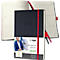 Sigel agenda semainier 'Conceptum 2025', 192 pages, DIN A5, quadrillé, surface softwave, fermeture élastique, DE/EN/FR/NL, noir-rouge