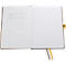 Sigel carnet de notes Linescape, 176 pages, DIN A5, 80 g/m², quadrillé, élastique, boucle de stylo bicolore, brun/jaune