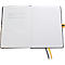 Sigel carnet de notes Linescape, 176 pages, DIN A5, 80 g/m², quadrillé, élastique, boucle de stylo bicolore, gris/jaune