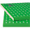 Two green boards with a repeating "sigel" pattern and a white core. The edges are made of textile material.