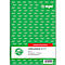Green Sigel product for delivery notes, text: "self-copying, delivery notes SD 011, DIN A5, 40 originals/40 copies with receipt".