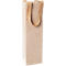Sigel Flaschentasche Natural Red Coco, Grösse S, mit Bodeneinlage und breiten Jutegriffen, L 80 x B 100 x H 355 mm, Jutefaserpapier, beige, 5 Stück
