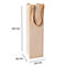 Sigel Flaschentasche Natural Red Coco, Grösse S, mit Bodeneinlage und breiten Jutegriffen, L 80 x B 100 x H 355 mm, Jutefaserpapier, beige, 5 Stück