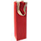 Sigel Flaschentasche Red Coco, Grösse S, mit Bodeneinlage und breiten Jutegriffen, L 80 x B 100 x H 355 mm, Jutefaserpapier, rot, 5 Stück