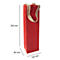 Sigel Flaschentasche Red Coco, Grösse S, mit Bodeneinlage und breiten Jutegriffen, L 80 x B 100 x H 355 mm, Jutefaserpapier, rot, 5 Stück