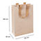 Sigel Geschenktüte Natural Red Coco, Grösse S, mit Bodeneinlage und breiten Jutegriffen, L 80 x B 190 x H 280 mm, Jutefaserpapier, beige, 5 Stück