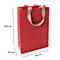 Sigel Geschenktüte Red Coco, Grösse S, mit Bodeneinlage und breiten Jutegriffen, L 80 x B 190 x H 280 mm, Jutefaserpapier, rot, 5 Stück