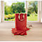 Sigel Geschenktüte Red Coco, Grösse S, mit Bodeneinlage und breiten Jutegriffen, L 80 x B 190 x H 280 mm, Jutefaserpapier, rot, 5 Stück