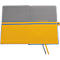 Gray notebook with yellow stripe, silver bookmark. Inscription: linescape.