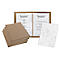 Sigel Sparset, 5 Speisekartenmappen mit 10 Transparenthüllen, 100 Motivpapieren 'Grauer Marmor', beige