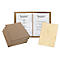 Sigel Sparset, 5 Speisekartenmappen mit 10 Transparenthüllen, 50 Motivpapieren 'Marmor', beige