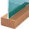 Sigel tafelstandaard, recht, met eiken voet, glashelder acryl, 1,5 mm, B 116 x D 46 x H 192 mm, voor A6 formaten, 1 stuk