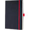 Sigel weekkalender 'Conceptum 2025', 192 pagina's, DIN A5, geruit, softwave-oppervlak, elastieksluiting, DE/EN/FR/NL, zwart-rood