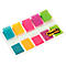 Signets Mini 683-5 Post-it, turquoise, jaune, rose, violet, citron