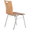 Silla apilable Schäfer Shop Select natural, apilable hasta 10 piezas, resistente a la desinfección, sin tapizado de tela, An 430 x P 410 x Al 450 mm, madera y acero