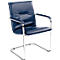 Silla cantilever Rumba, cuero sintético, azul