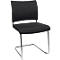 Silla cantilever SEAT POINT, acolchado, sin reposabrazos, apilable, juego de 2, negro