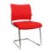 Silla cantilever SEAT POINT, acolchado, sin reposabrazos, apilable, juego de 2, rojo