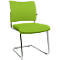 Silla cantilever SEAT POINT, acolchado, sin reposabrazos, apilable, juego de 2, verde