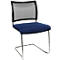 Silla cantilever SEAT POINT, malla, sin reposabrazos, apilable, juego de 2, azul