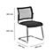 Silla cantilever SEAT POINT, malla, sin reposabrazos, apilable, juego de 2, negro