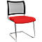 Silla cantilever SEAT POINT, malla, sin reposabrazos, apilable, juego de 2, rojo