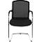 Silla cantilever Topstar OPEN CHAIR 100, respaldo ergonómico, negro, caja de cartón de 2 unidades