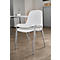 Silla de carcasa Beta, apilable, ancho 400 x fondo 420 x alto 460 mm, base cromada, blanco