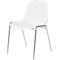 Silla de carcasa Beta, apilable, ancho 400 x fondo 420 x alto 460 mm, base cromada, blanco