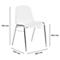 Silla de carcasa Beta, apilable, ancho 400 x fondo 420 x alto 460 mm, base cromada, blanco