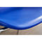 Silla de carcasa Beta, apilable, anchura 400 x profundidad 420 x altura 460 mm, marco cromado, azul